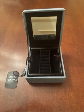 Light Blue Jewelry Box with Mirror